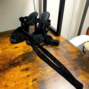 Kendall Kylie Sandals, Suede, Black 9